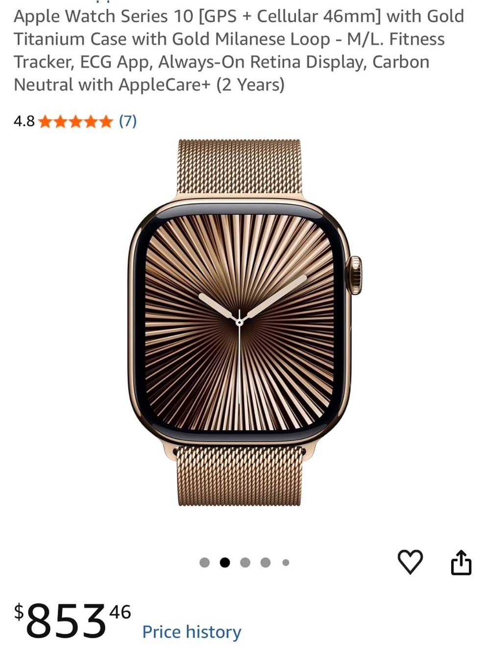 Apple Watch Series 10 gold titanium 46 mm - Picture 3 of 10